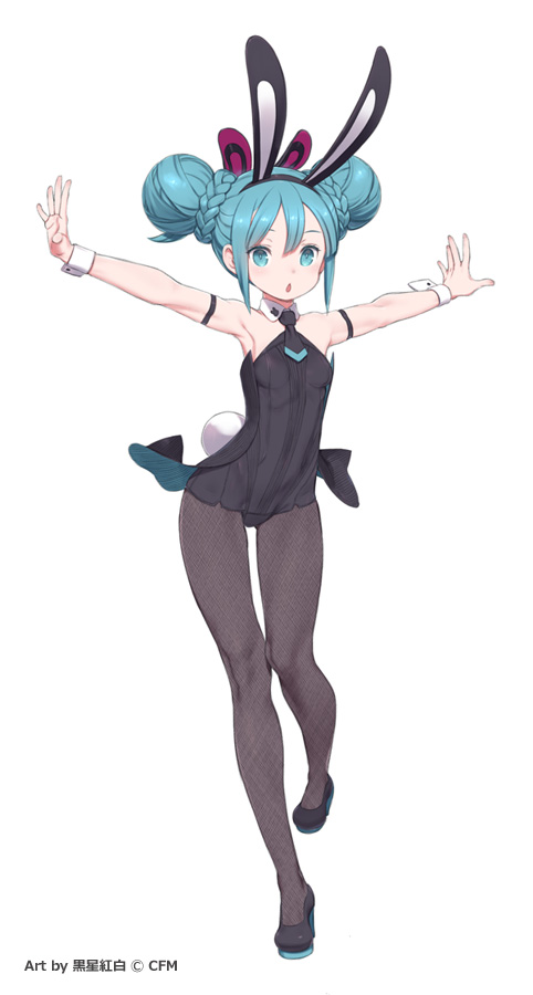 1girl, :o, animal_ears, aqua_eyes, aqua_hair, armband, armpits, bare_shoulders