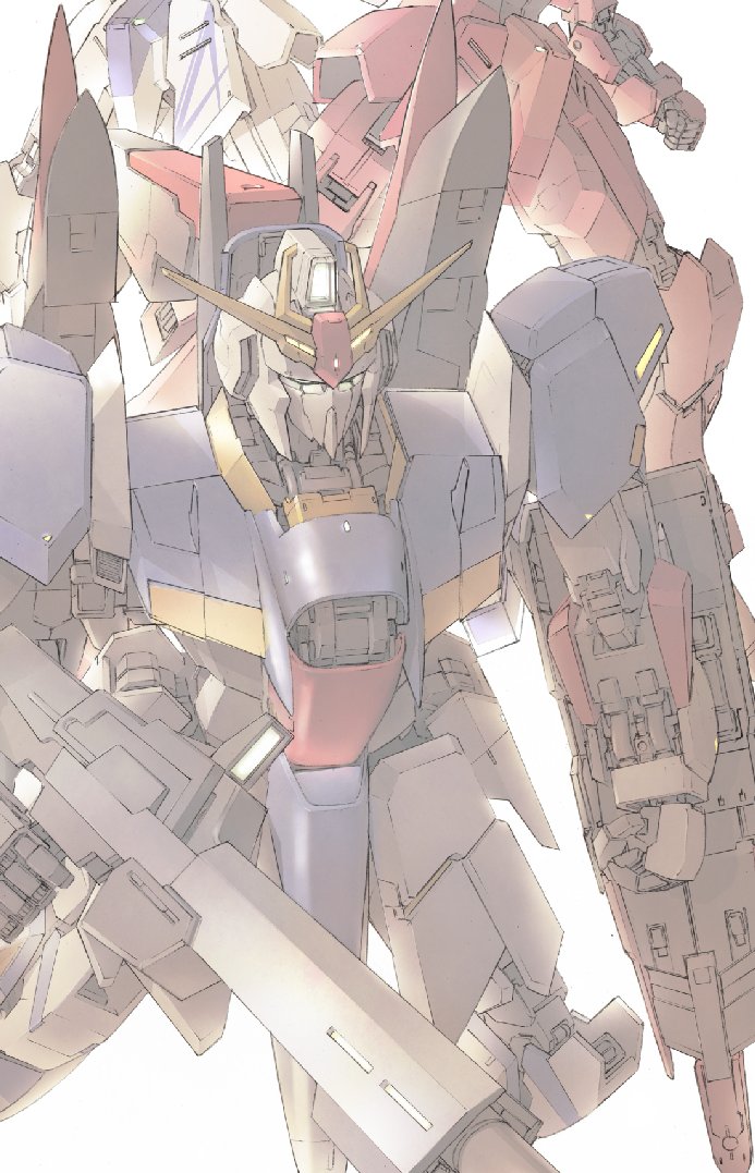 beam_rifle, clenched_hand, close-up, energy_gun, glowing, glowing_eyes, green_eyes, gun