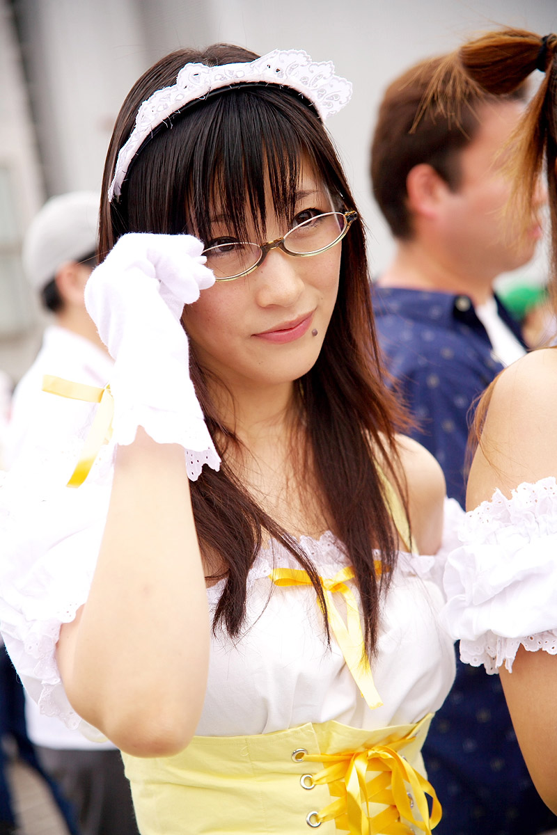 cosplay, dress, glasses, gloves, photo, ruffles, tagme_character, tagme_series, tocca