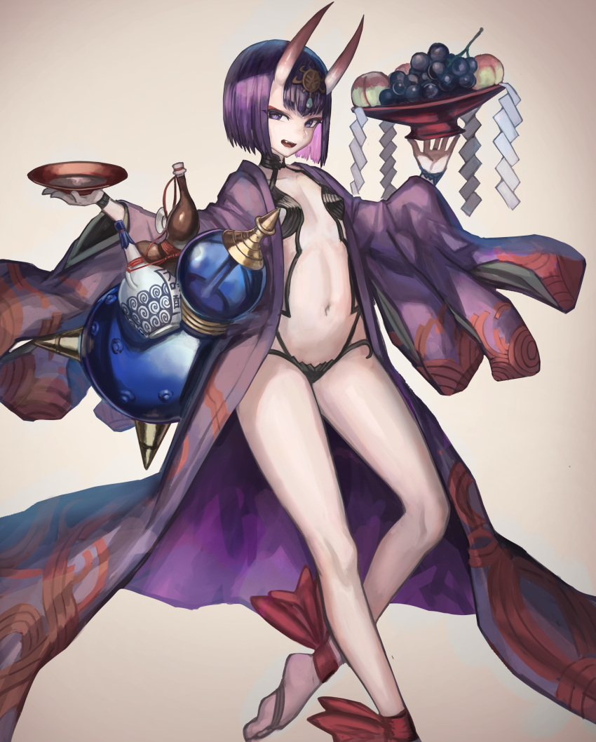 1girl, absurdres, alcohol, ankle_ribbon, bangs, barefoot_sandals, bob_cut, bottle