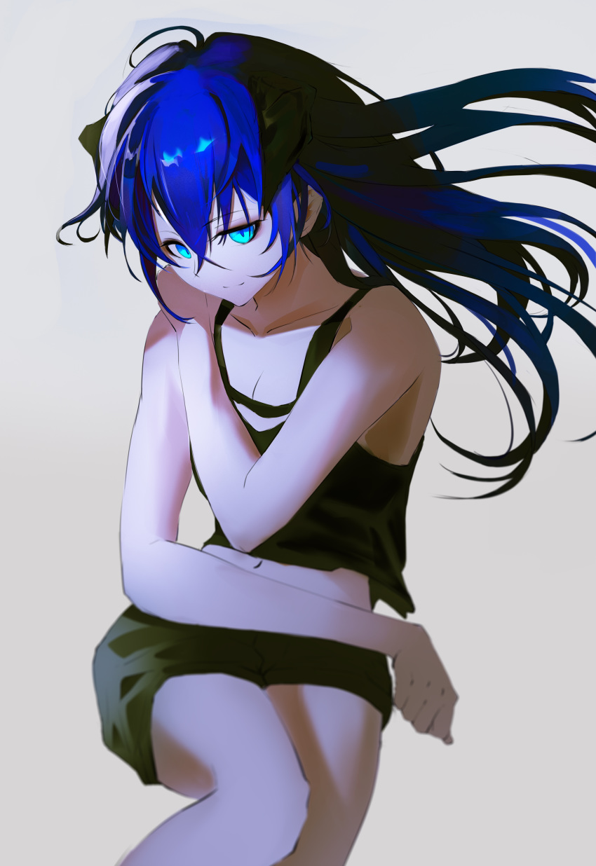 1girl, absurdres, arknights, bad_arm, bangs, bare_arms, bare_shoulders, black_tank_top