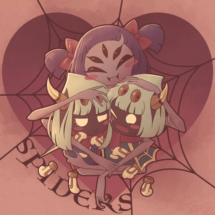 5health, :o, bangs, blunt_bangs, blush_stickers, extra_arms, extra_eyes, extra_legs