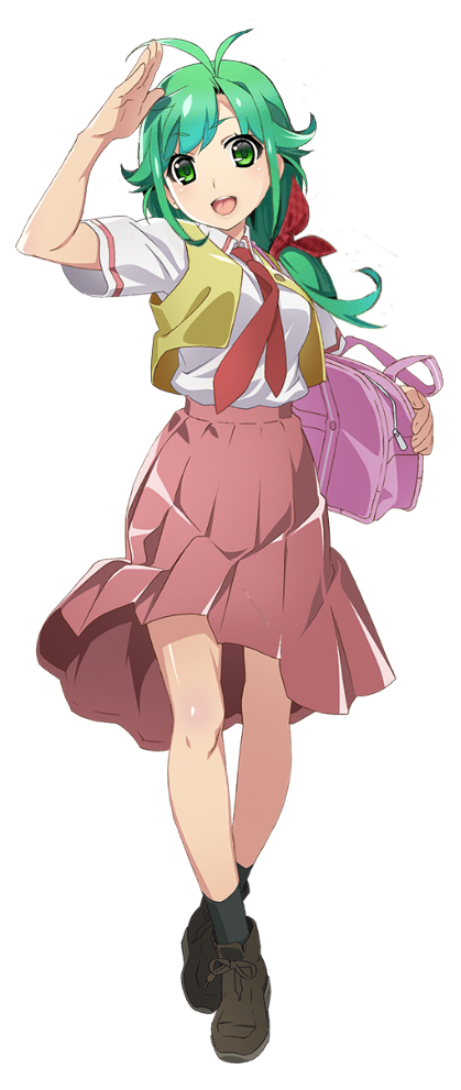 1girl, antenna_hair, bag, black_footwear, black_legwear, boots, color_connection, cosplay