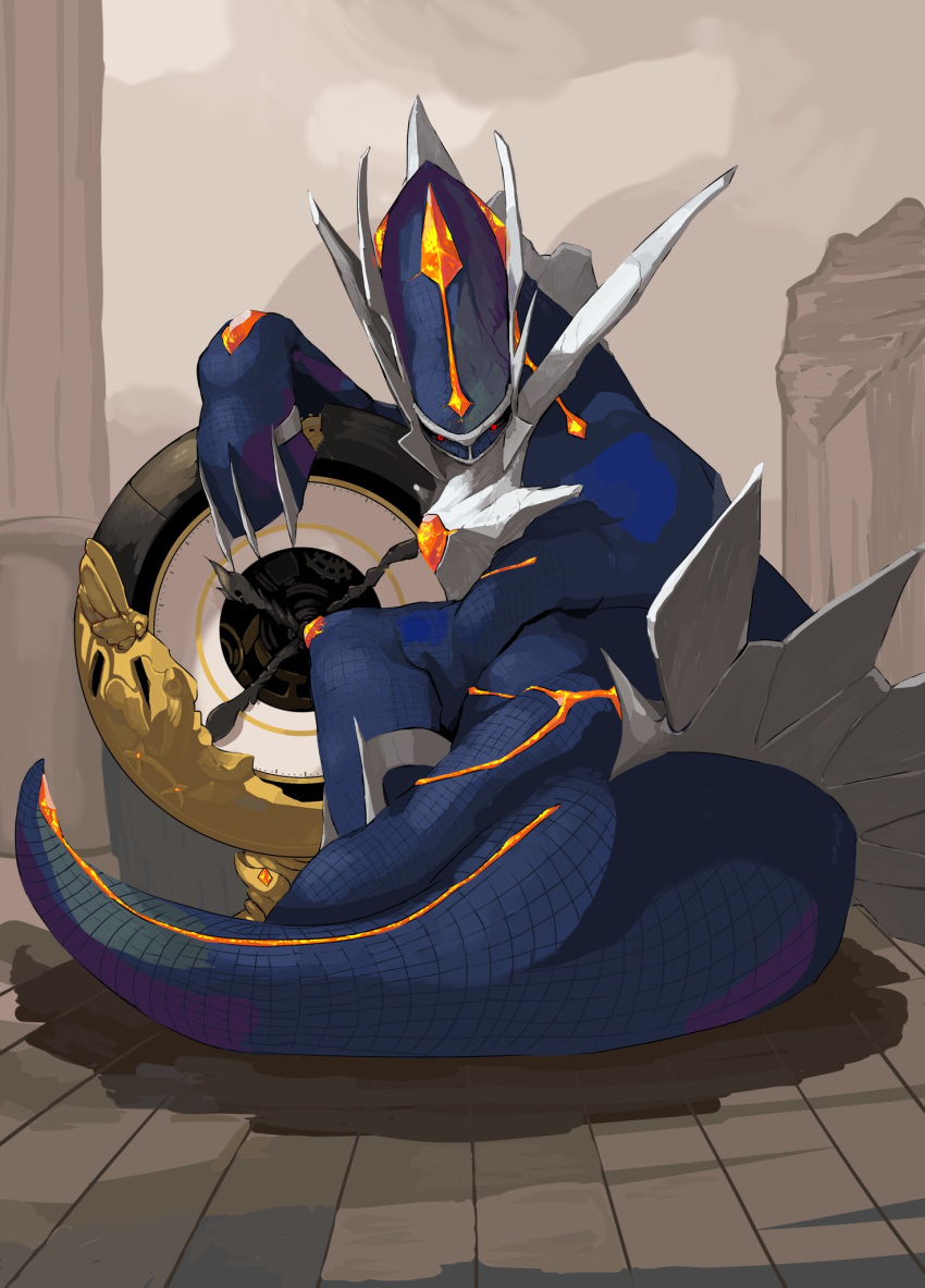 broken_pillar, dialga, fushigi_no_dungeon, gen_4_pokemon, highres, legendary_pokemon, no_humans, pokemon