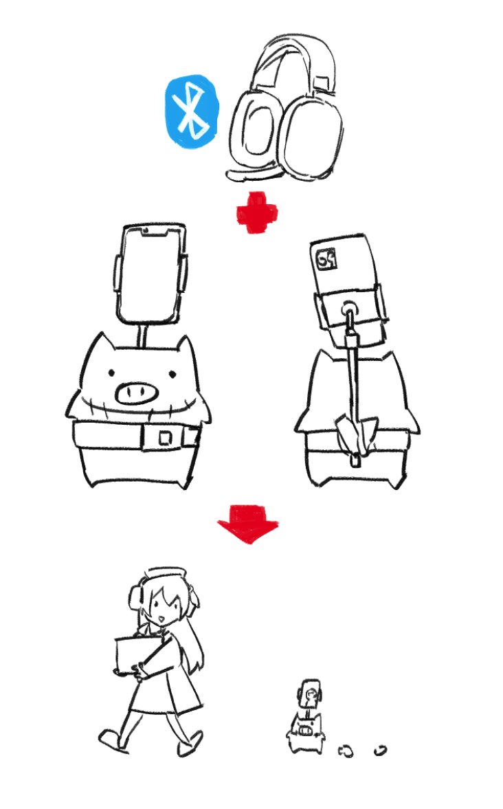 1girl, akai_haato, belt, bluetooth, box, carrying, cellphone, commentary