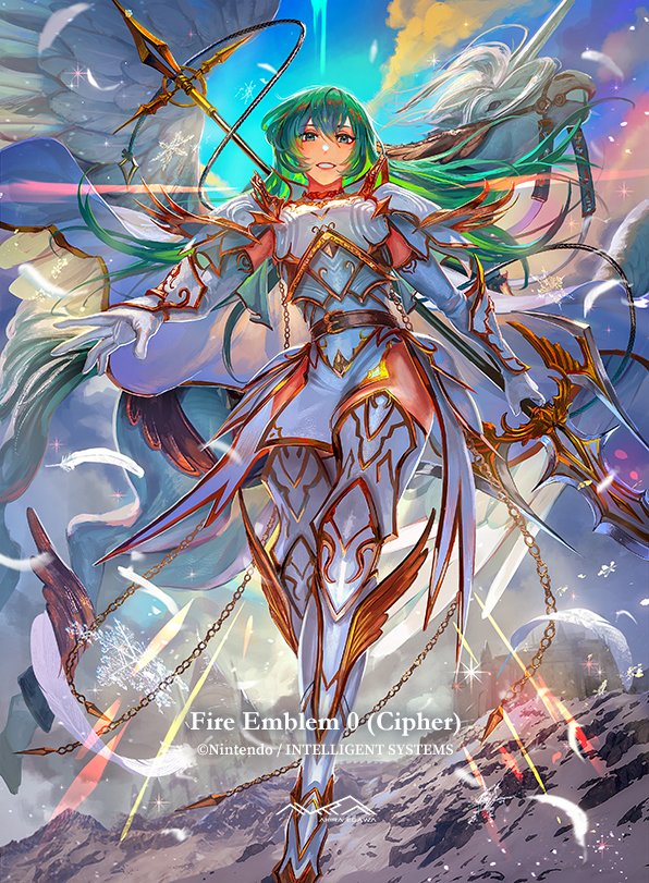 1girl, armored_boots, boots, chain, dress, egawa_akira, erinys_(fire_emblem), fire_emblem