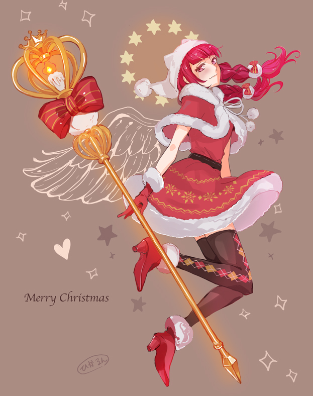 1girl, black_legwear, bleach, blush, boots, bow, bowtie, capelet