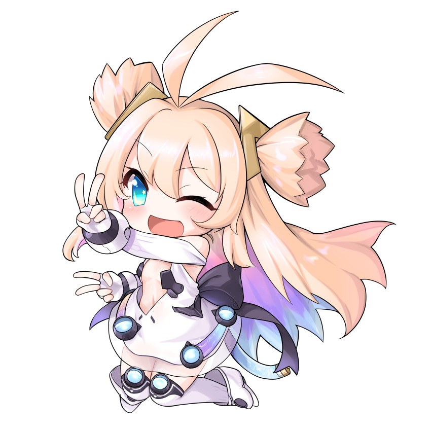 1girl, ;d, absurdres, antenna_hair, azur_lane, bangs, blue_eyes, blush