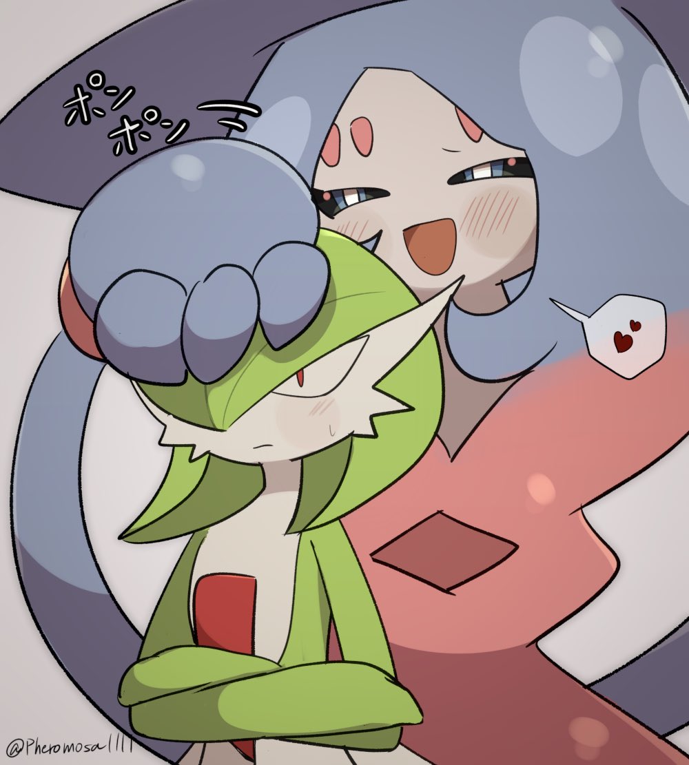 a-nya, blue_eyes, blush, closed_mouth, commentary_request, crossed_arms, gardevoir, gen_3_pokemon