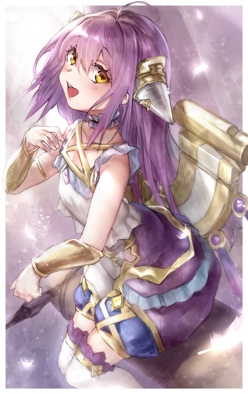 1girl, aenea_amethyst_rebel, ahoge, bangs, blush, eyebrows_visible_through_hair, hair_between_eyes, headpiece
