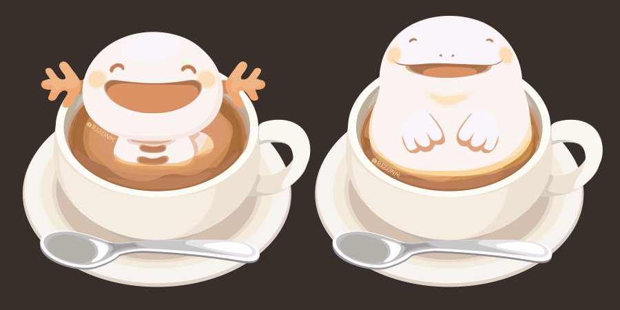 blush, brown_background, coffee, coffee_mug, commentary, cup, food, gen_2_pokemon