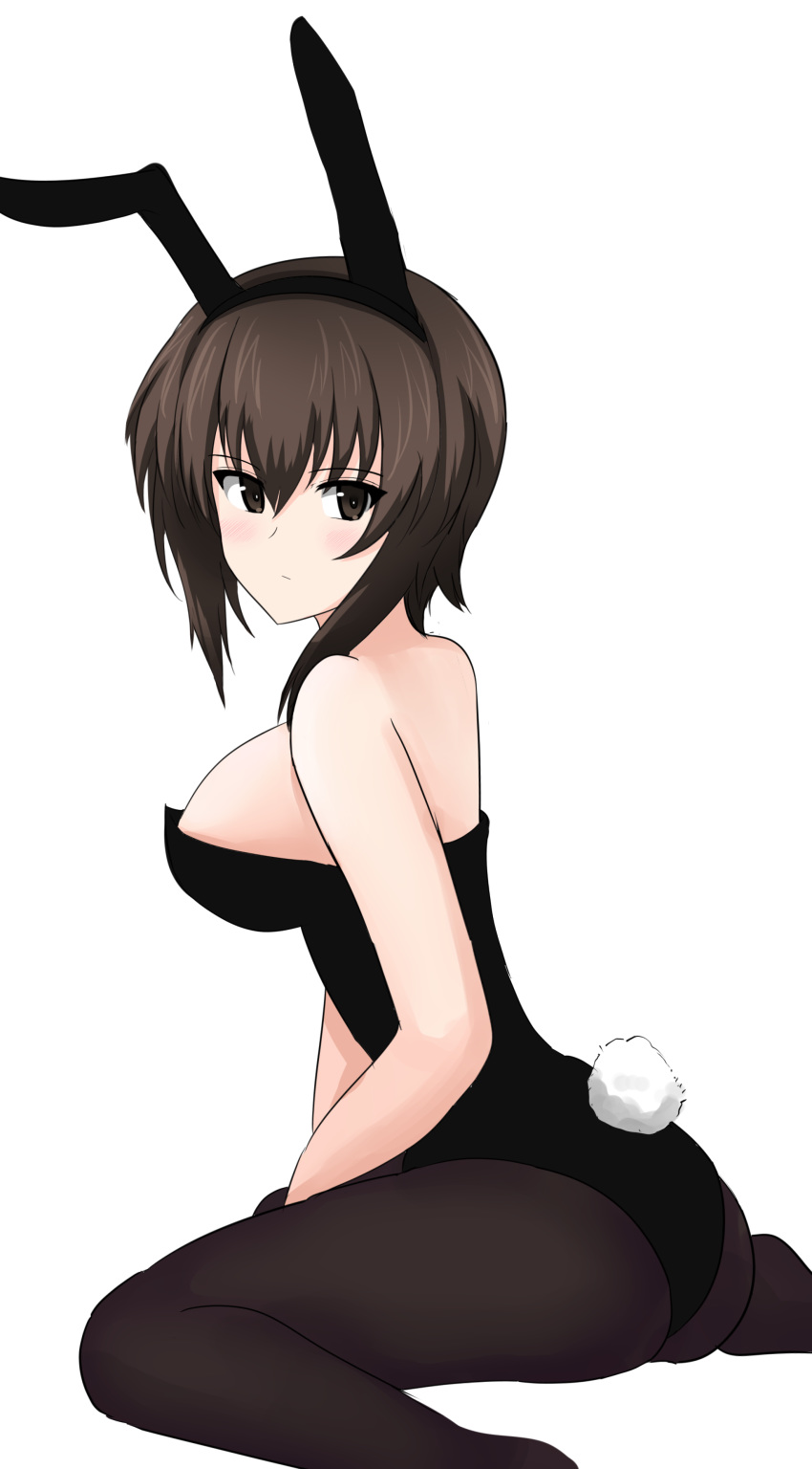 1girl, absurdres, aikir_(jml5160), alternate_costume, ass, bare_shoulders, blush, breasts