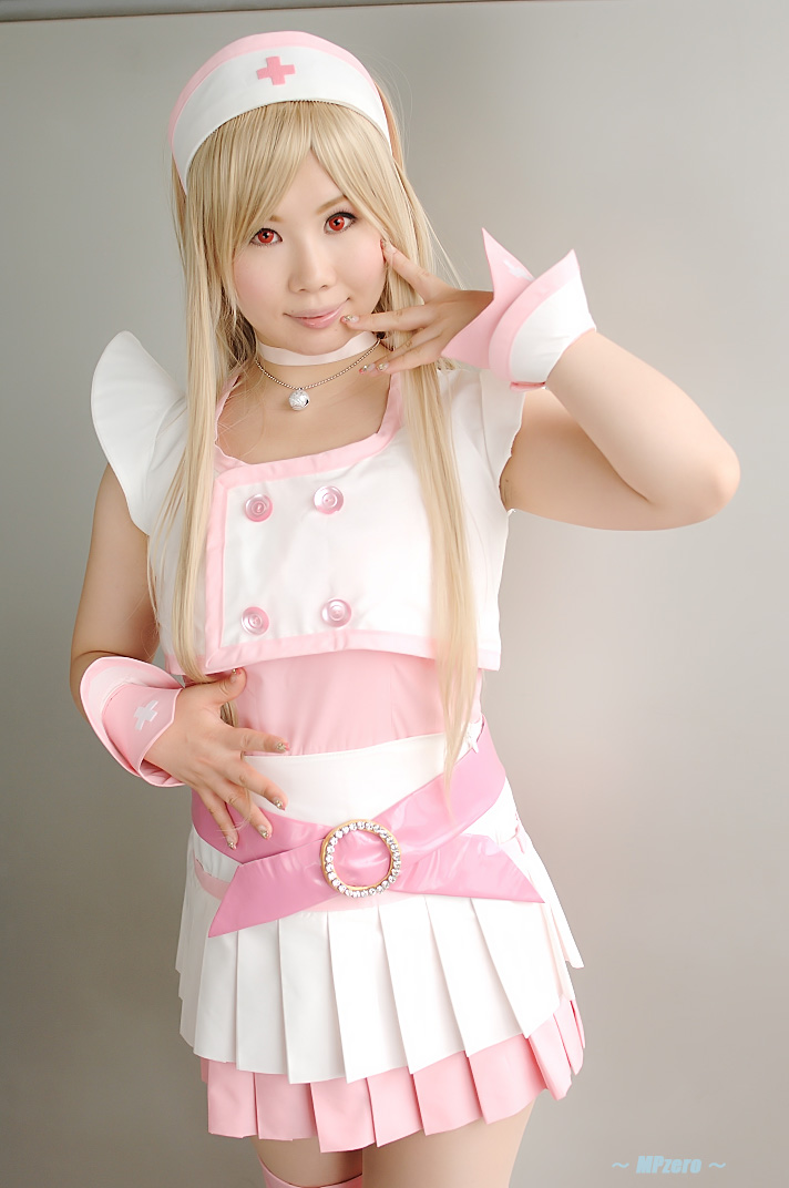 blonde_hair, cosplay, dream_of_doll, nurse, nurse_uniform, photo, thigh-highs, twingky