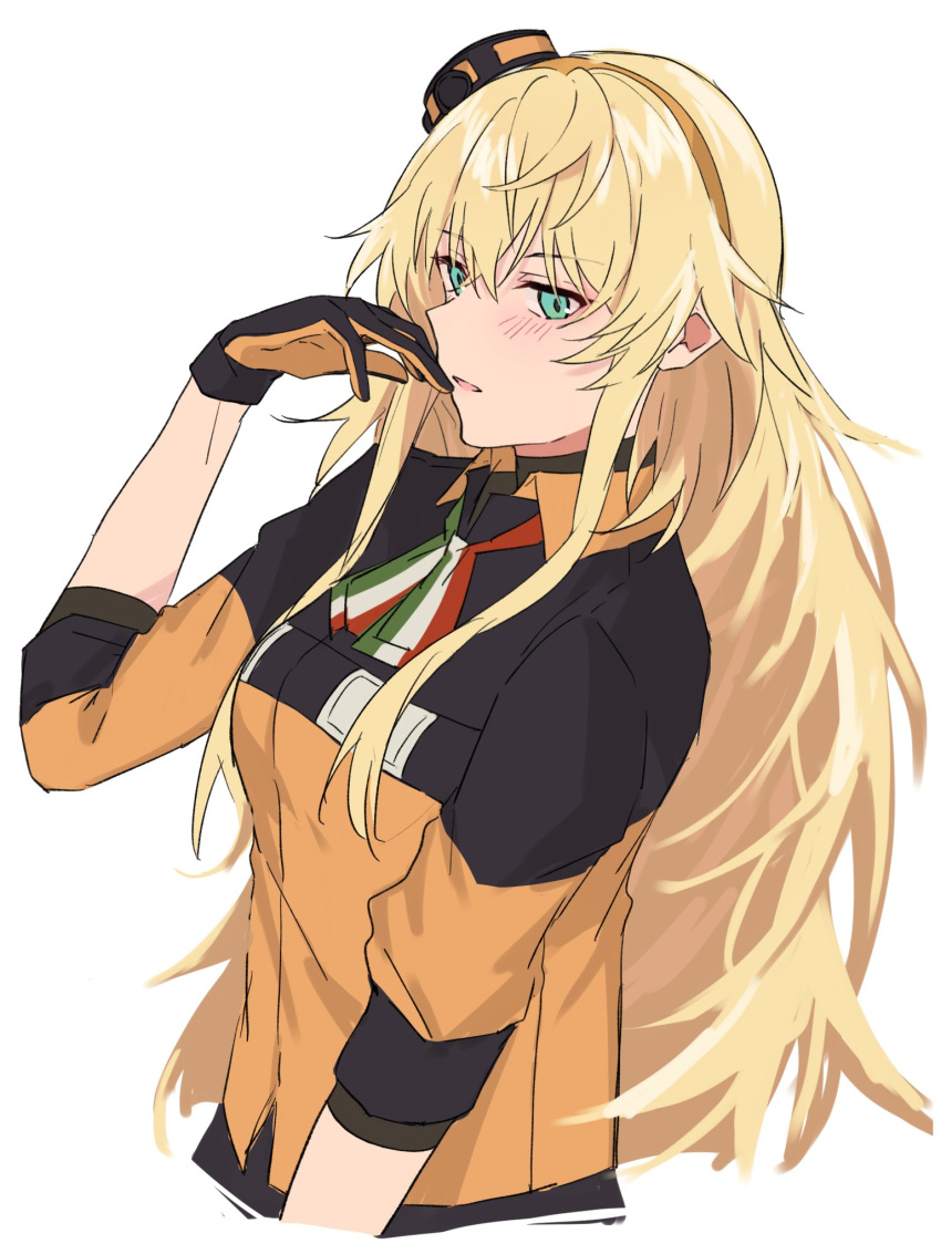 1girl, aogisa, black_gloves, blonde_hair, blush, eyebrows_visible_through_hair, girls_frontline, gloves