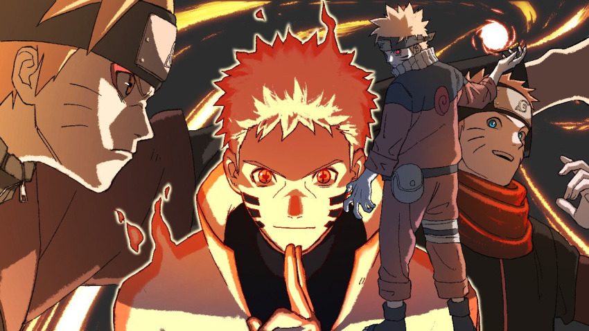 1boy, blonde_hair, blue_eyes, boruto:_naruto_next_generations, forehead_protector, frog_eyes, glowing, glowing_eyes