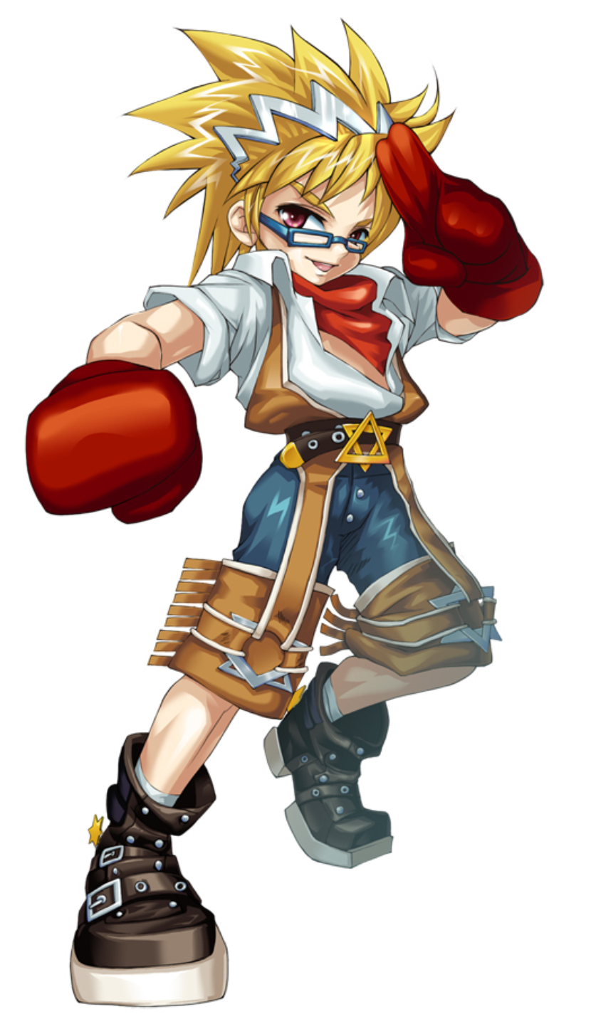 1boy, absurdres, belt, blonde_hair, boots, boxer, boxing_gloves, glasses