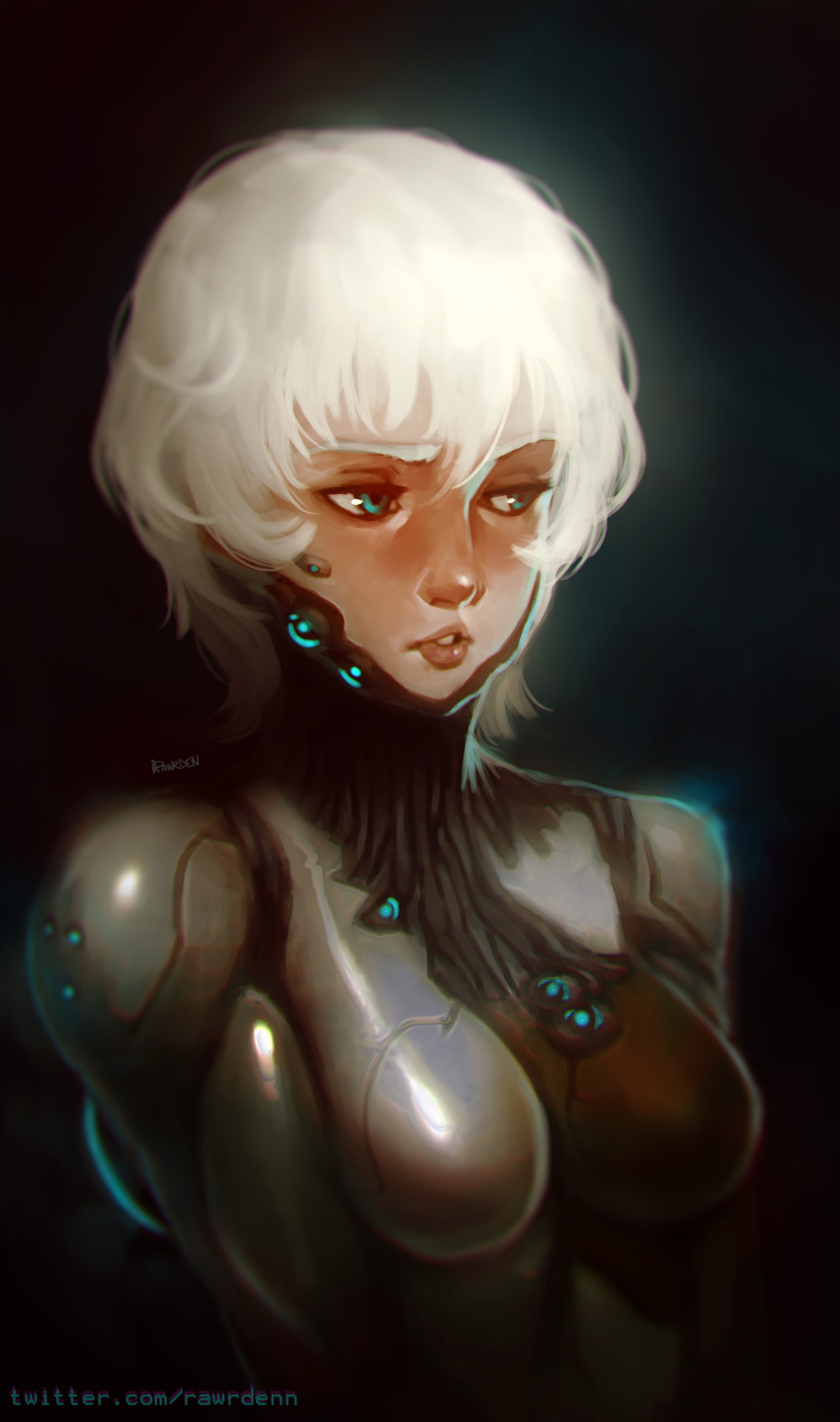 1girl, absurdres, artist_name, blue_eyes, bodysuit, breasts, commentary, english_commentary
