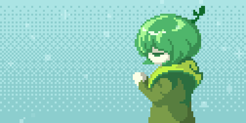1girl, animated, animated_gif, breath, breathing, from_side, green_eyes, green_hair
