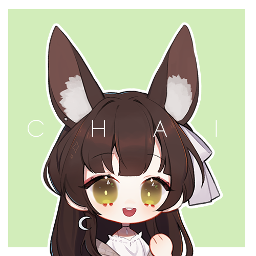 animal_ears, atelier_live, bow, chai_(yueko_(jiayue_wu)), chibi, crescent, crescent_earrings, earrings