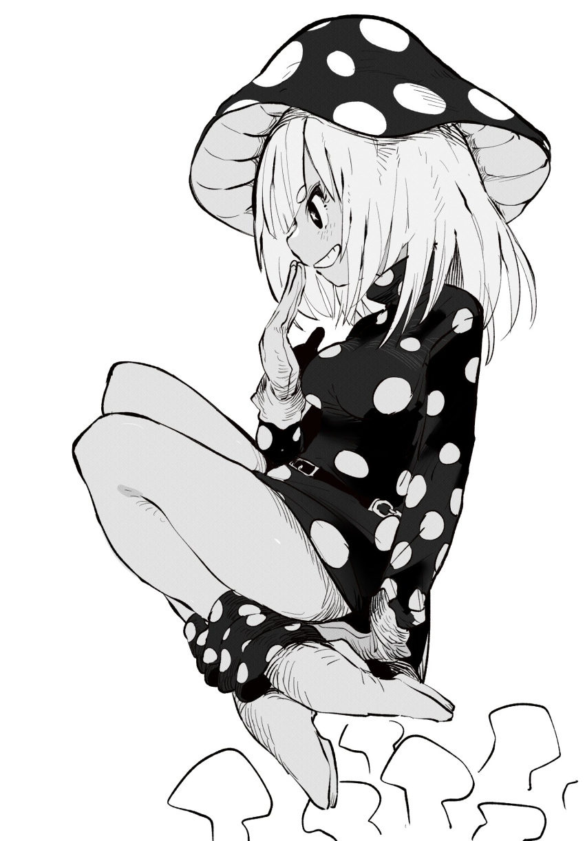 1girl, boku_no_hero_academia, covering_mouth, ddari, dress, from_side, gloves, greyscale