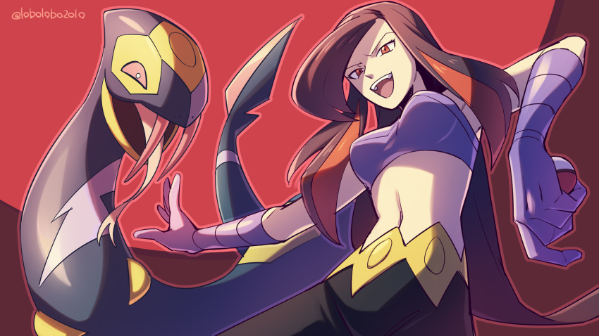 1girl, artist_name, brown_hair, commentary_request, eyelashes, gen_3_pokemon, gloves, highres