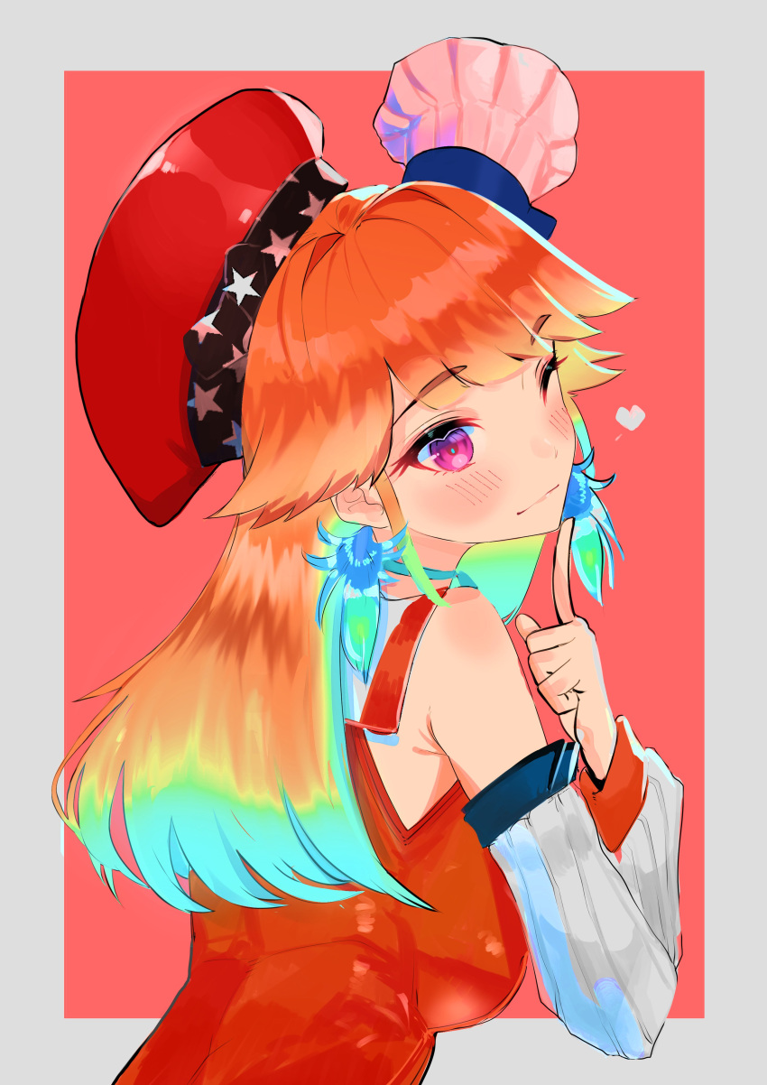 1girl, absurdres, breasts, hat, heart, highres, hololive, hololive_english