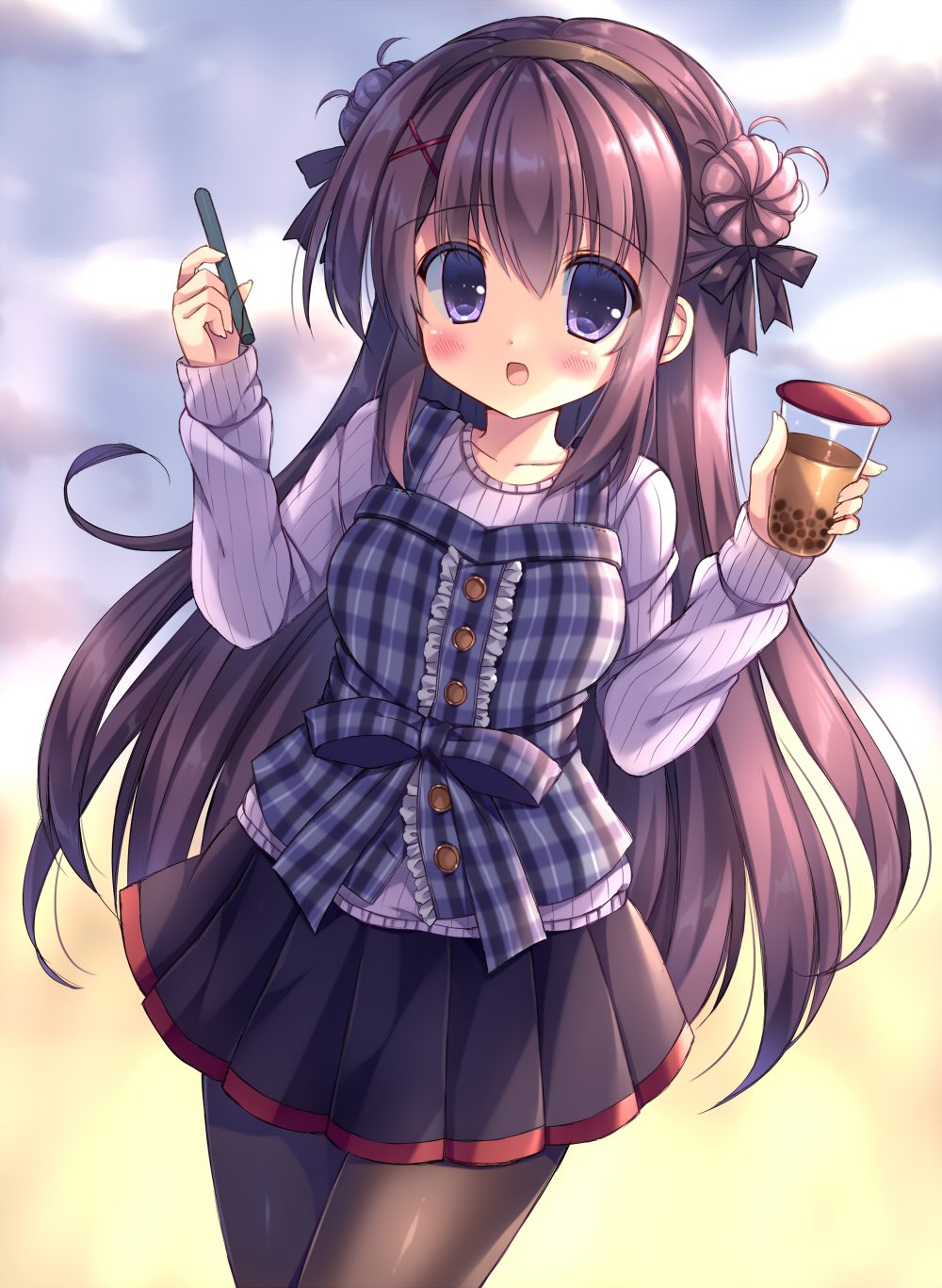 1girl, bangs, black_hair, blush, highres, kouta., long_hair, op
