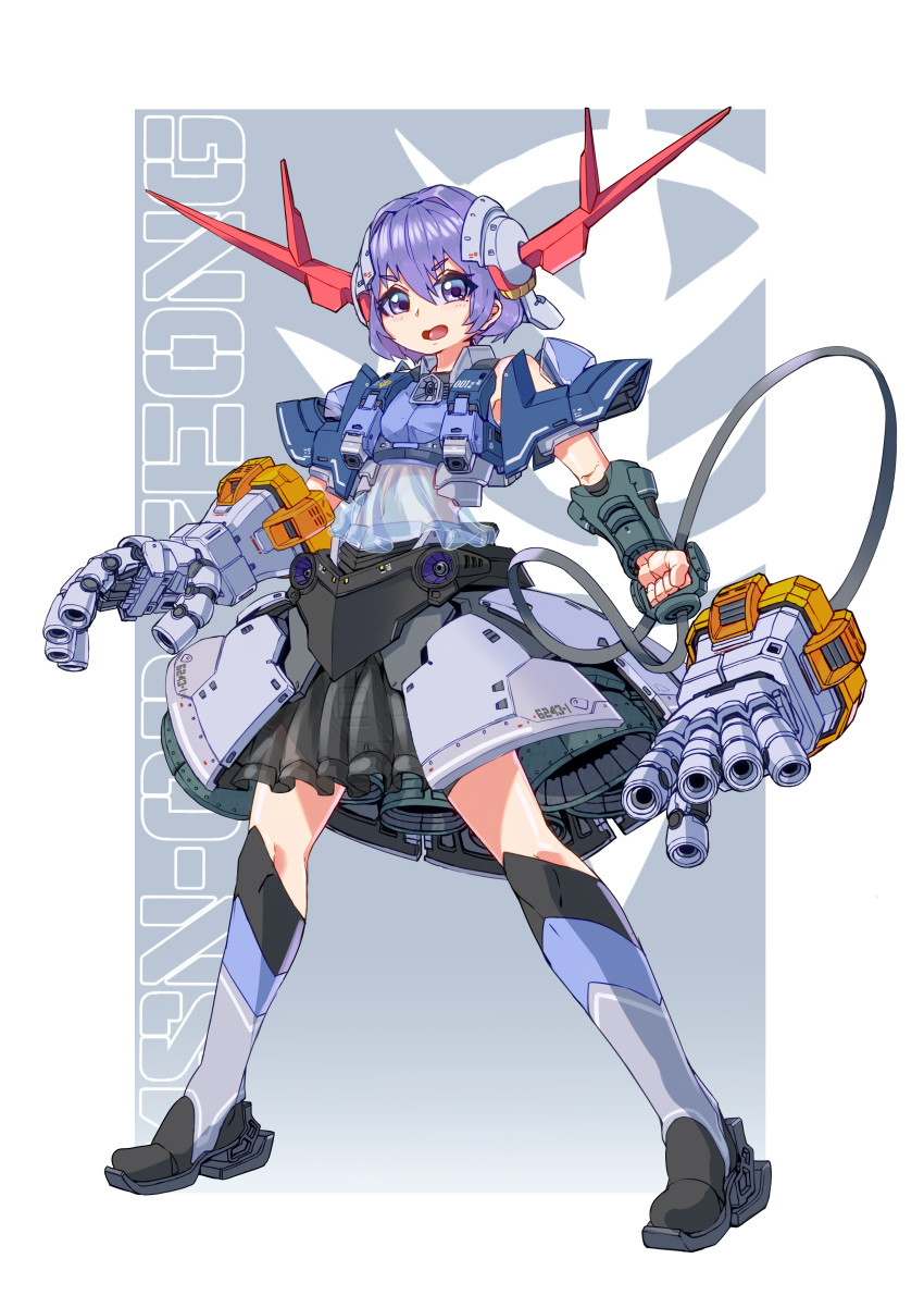 1girl, absurdres, ag_00000, character_name, clenched_hand, gundam, highres, mecha_musume