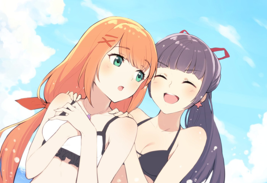 2girls, breasts, gogo_(detteiu_de), kingdom_hearts, kingdom_hearts_x, multiple_girls, skuld_(kingdom_hearts), strelitzia_(kingdom_hearts)