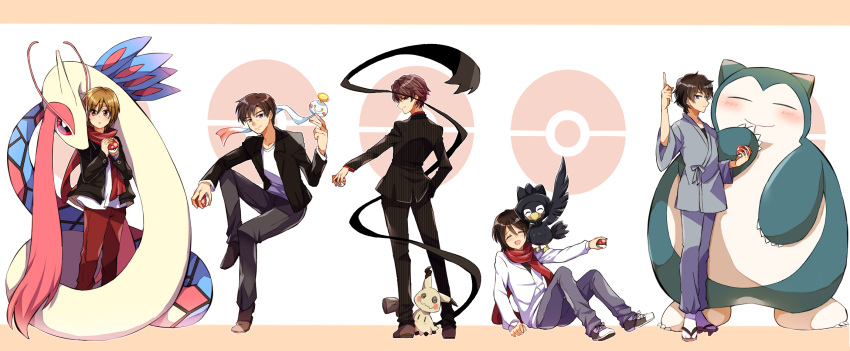 5boys, chimecho, fallen_down, gen_1_pokemon, gen_3_pokemon, gen_4_pokemon, gen_7_pokemon, hibiki_(kamen_rider_hibiki)
