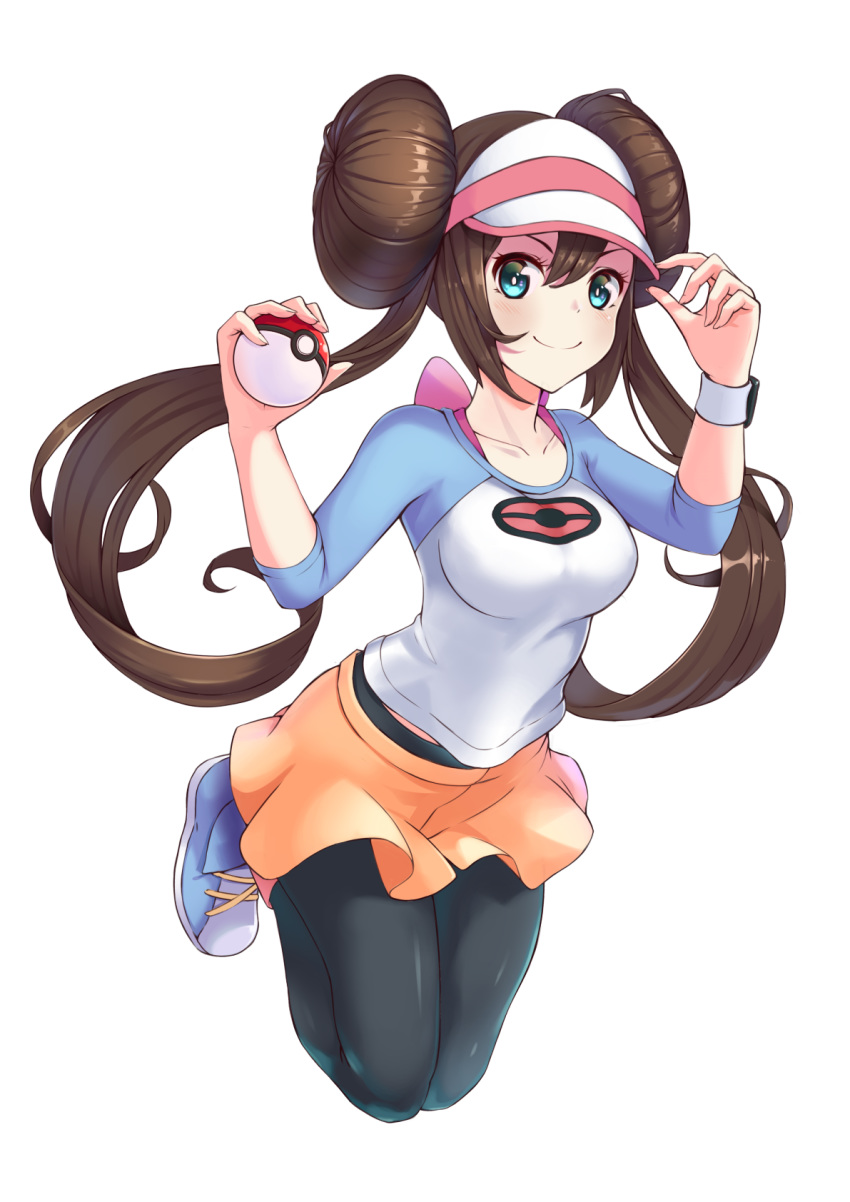 1girl, aqua_eyes, bangs, black_legwear, blush, bow, breasts, brown_hair