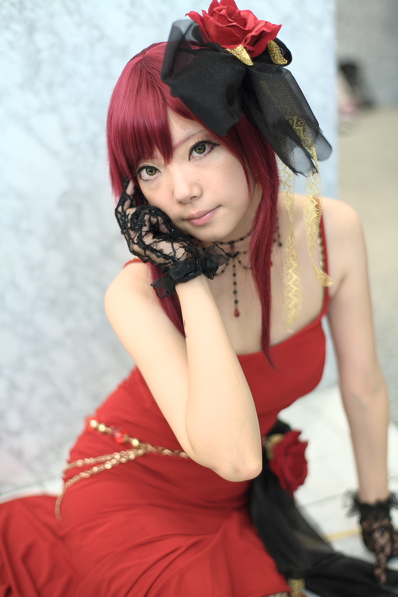 cosplay, dress, flower, gloves, hair_ribbon, ibara, lace, photo
