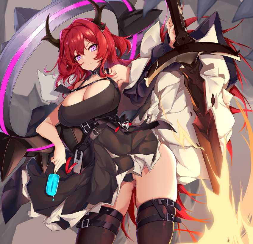 1girl, absurdres, arknights, bag, bangs, bare_shoulders, belt, belt_buckle