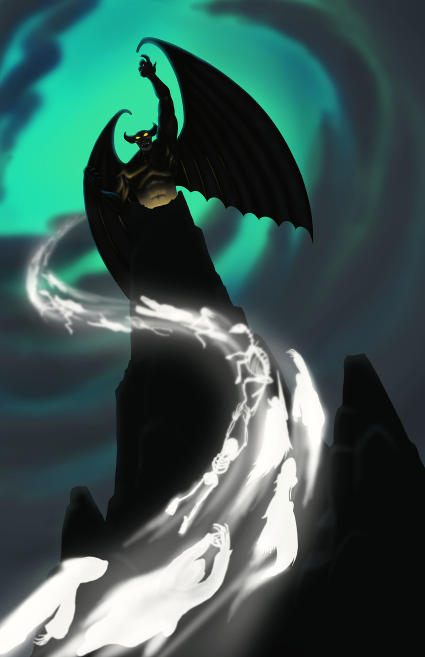 bald, chernabog_(disney), demon, demon_wings, disney, fantasia, highres, lifting