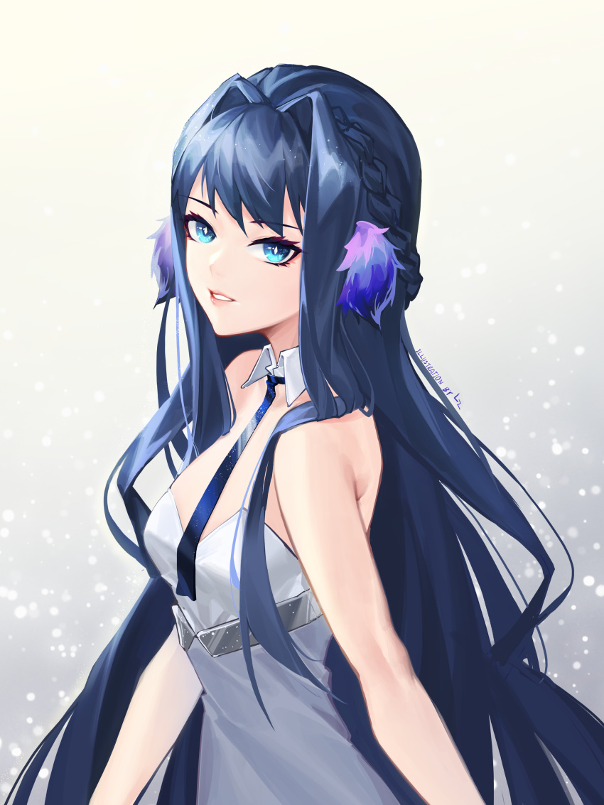 1girl, absurdres, alternate_costume, arknights, astesia_(arknights), bangs, blue_eyes, blue_hair