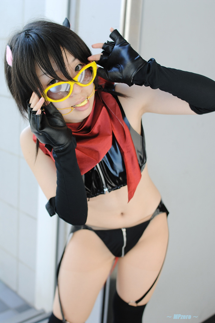 bitgag, cosplay, elbow_gloves, fingerless_gloves, garter_belt, horns, mikuriya_hiyo, sumomomo_momomo