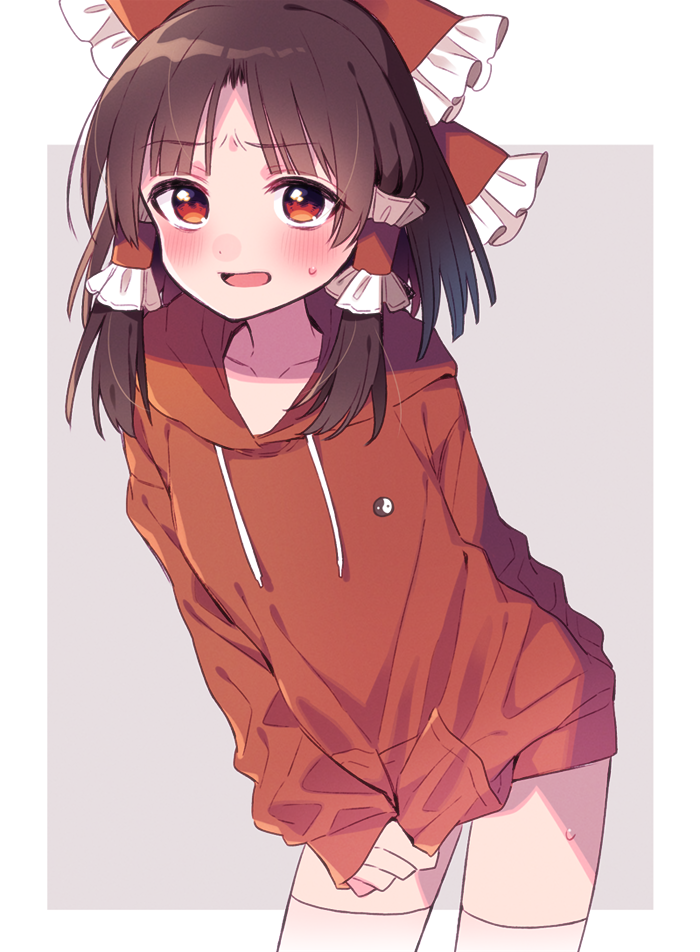 1girl, alternate_costume, arm_behind_back, bangs, blunt_bangs, blush, bow, clothes_tug