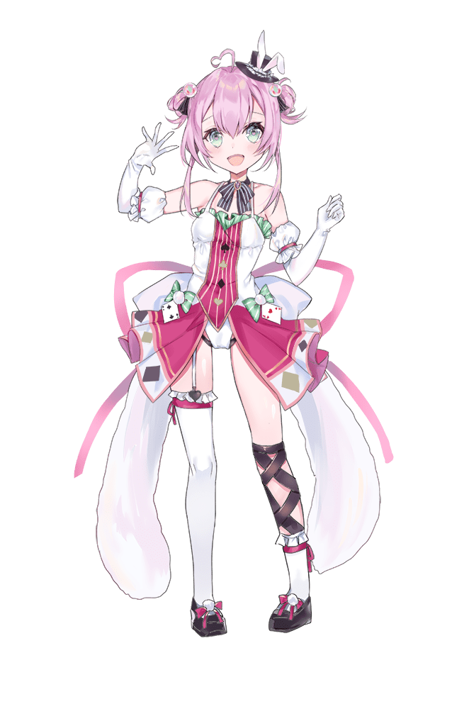 1girl, hair_ornament, heart, hololive, hololive_china, looking_at_viewer, official_art, pink_hair