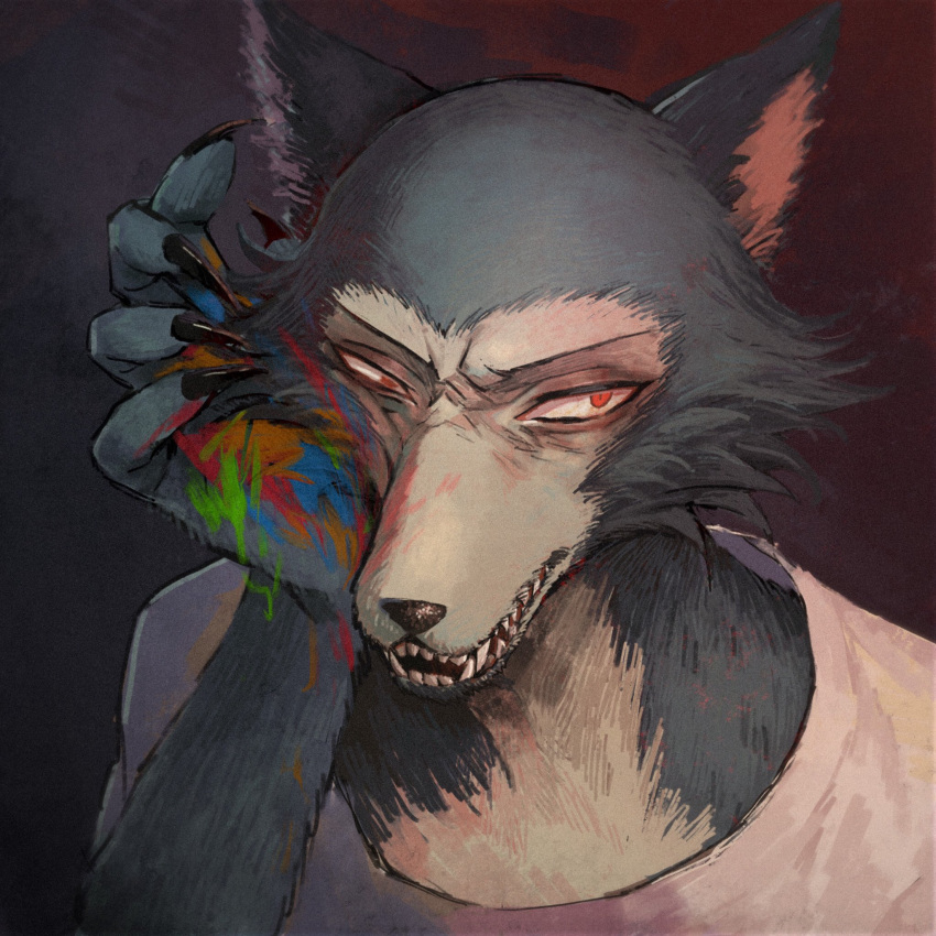 animal_ears, beastars, beige_fur, claws, commentary_request, fangs, fingernails, furry