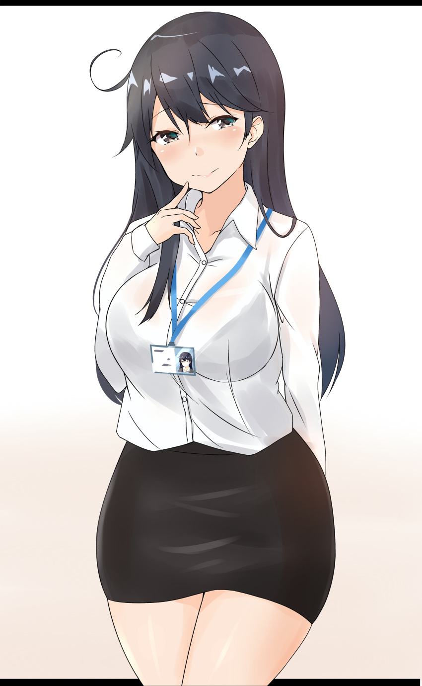 1girl, absurdres, alternate_costume, arm_behind_back, black_bra, black_hair, blush, bra