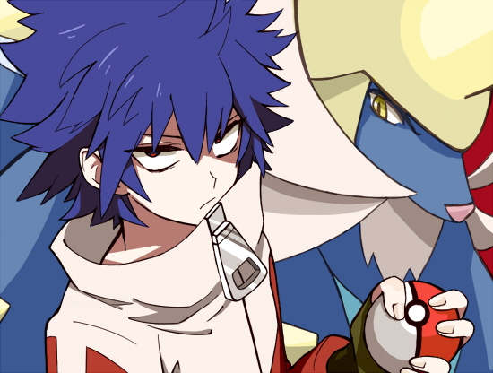 1boy, bangs, closed_mouth, commentary_request, fingernails, gen_5_pokemon, guriribalove, hair_between_eyes