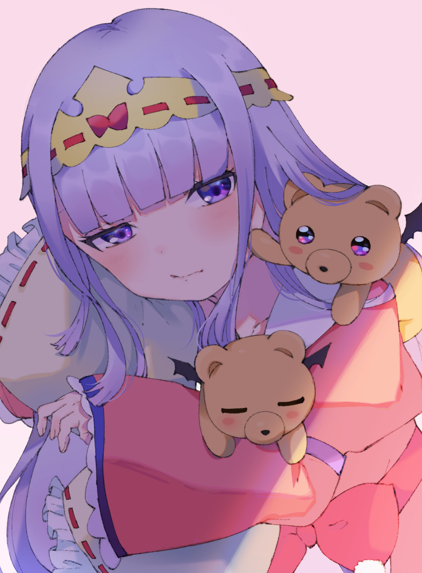 1girl, aurora_sya_lis_kaymin, bangs, blunt_bangs, blush, bow, closed_mouth, commentary_request