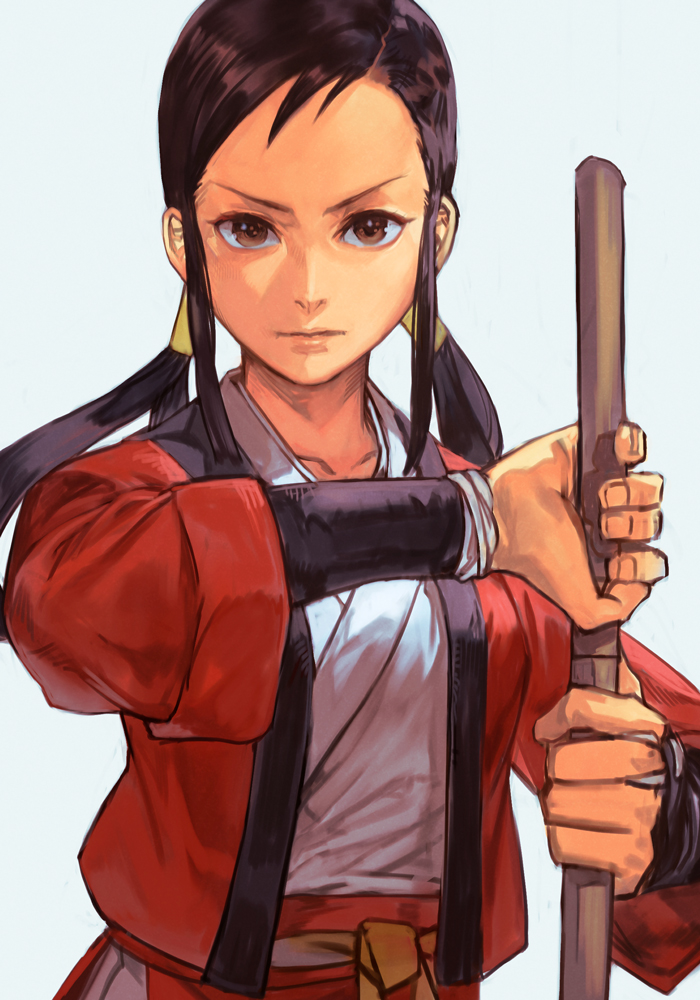 1girl, bakumatsu_rouman, bakumatsu_rouman_dainimaku, belt, bow, brown_eyes, brown_hair, closed_mouth