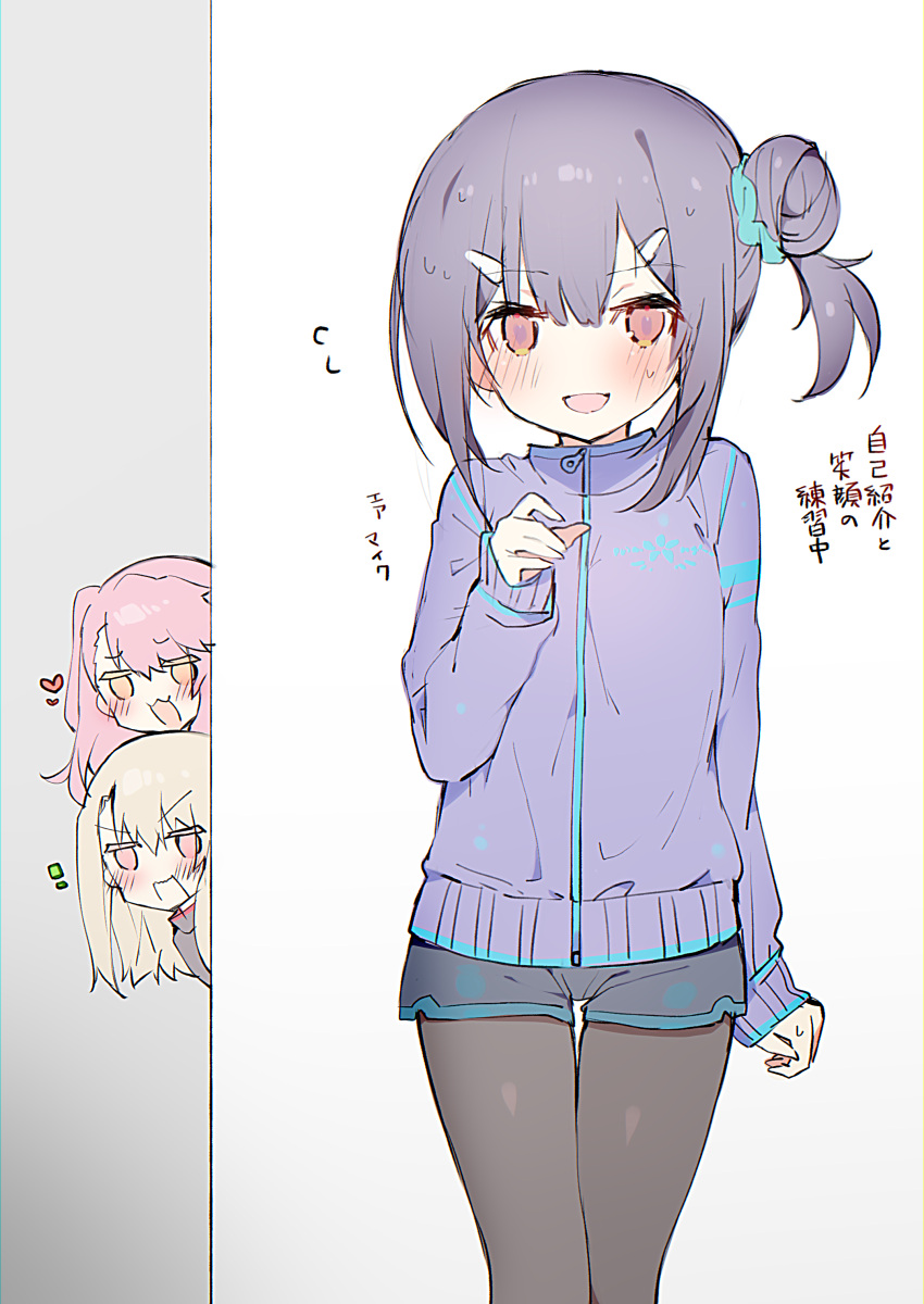3girls, absurdres, bangs, black_hair, black_legwear, chloe_von_einzbern, fate/kaleid_liner_prisma_illya, fate_(series)