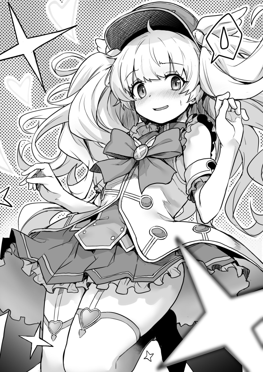 1girl, blush, bow, garter_straps, gloves, granblue_fantasy, highres, kztk