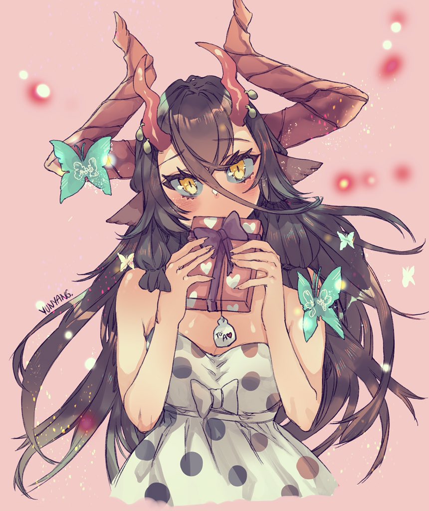 1girl, animal_ears, animal_print, bare_arms, bare_shoulders, black_hair, blush, bow