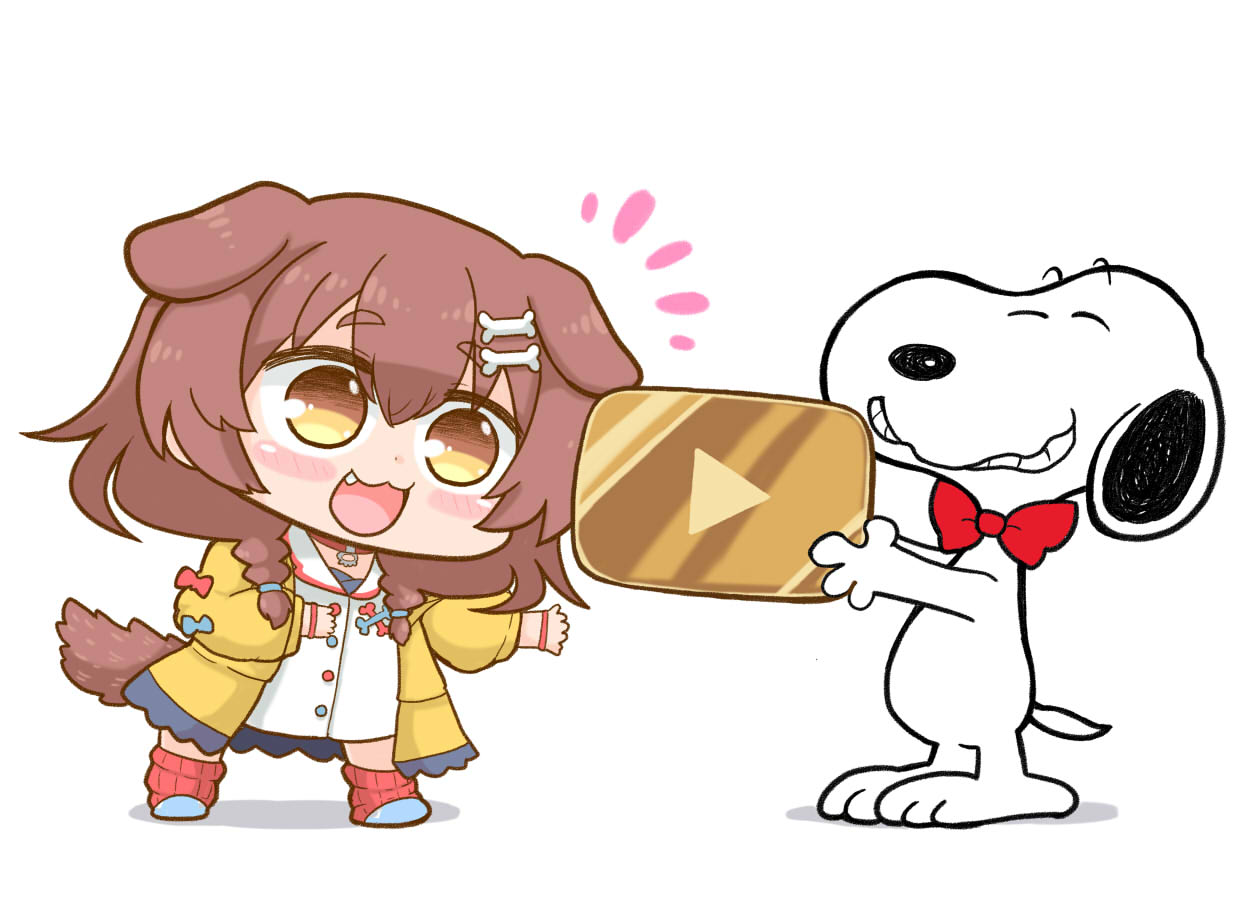 1boy, 1girl, :3, :d, animal_ears, bandeau, bangs, blue_bow