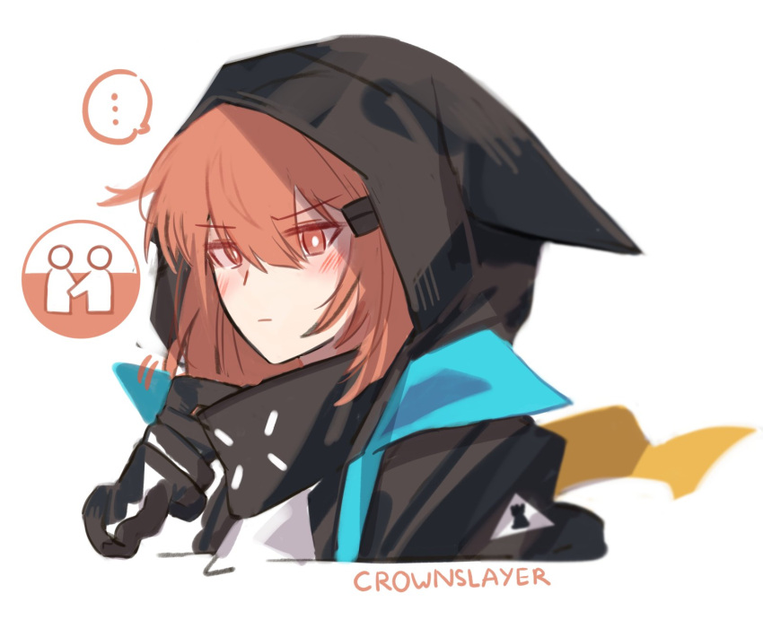 ..., 1girl, alternate_costume, animal_ears, animal_hood, arknights, black_jacket, blush