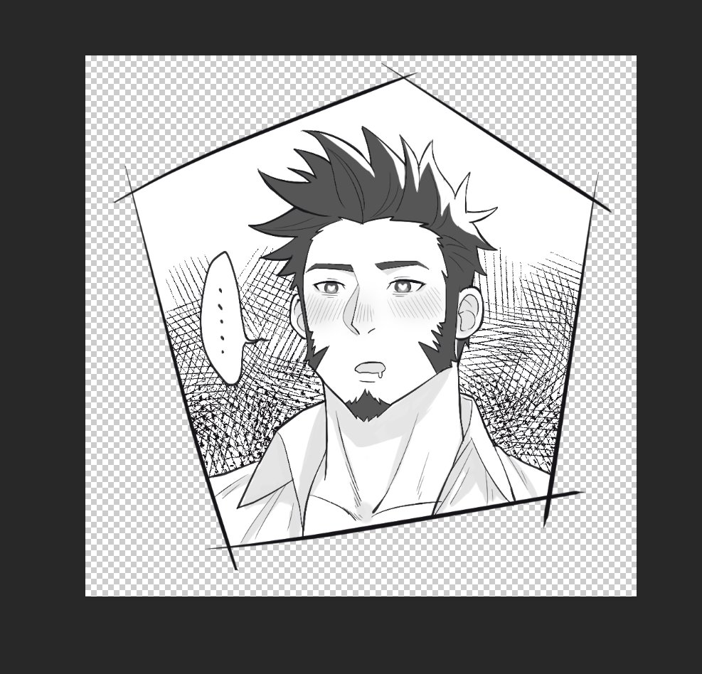 1boy, blush, cerberus_arts, close-up, collared_shirt, cropped_shoulders, face, facial_hair, fate/grand_order, fate_(series), goatee, greyscale, heart, heart-shaped_pupils, implied_yaoi, monochrome, napoleon_bonaparte_(fate/grand_order), open_clothes, open_mouth, open_shirt, saliva, shirt, sideburns, spiky_hair, symbol-shaped_pupils, upper_body