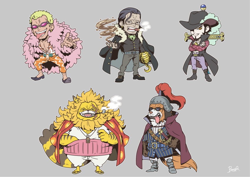 5boys, absurdres, blonde_hair, bossa, cat_boy, cat_tail, chest, chibi